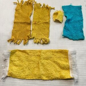 Vintage Barbie Ken Francie‎ Clone Towel Beach Towel Yellow White Blue Lot
